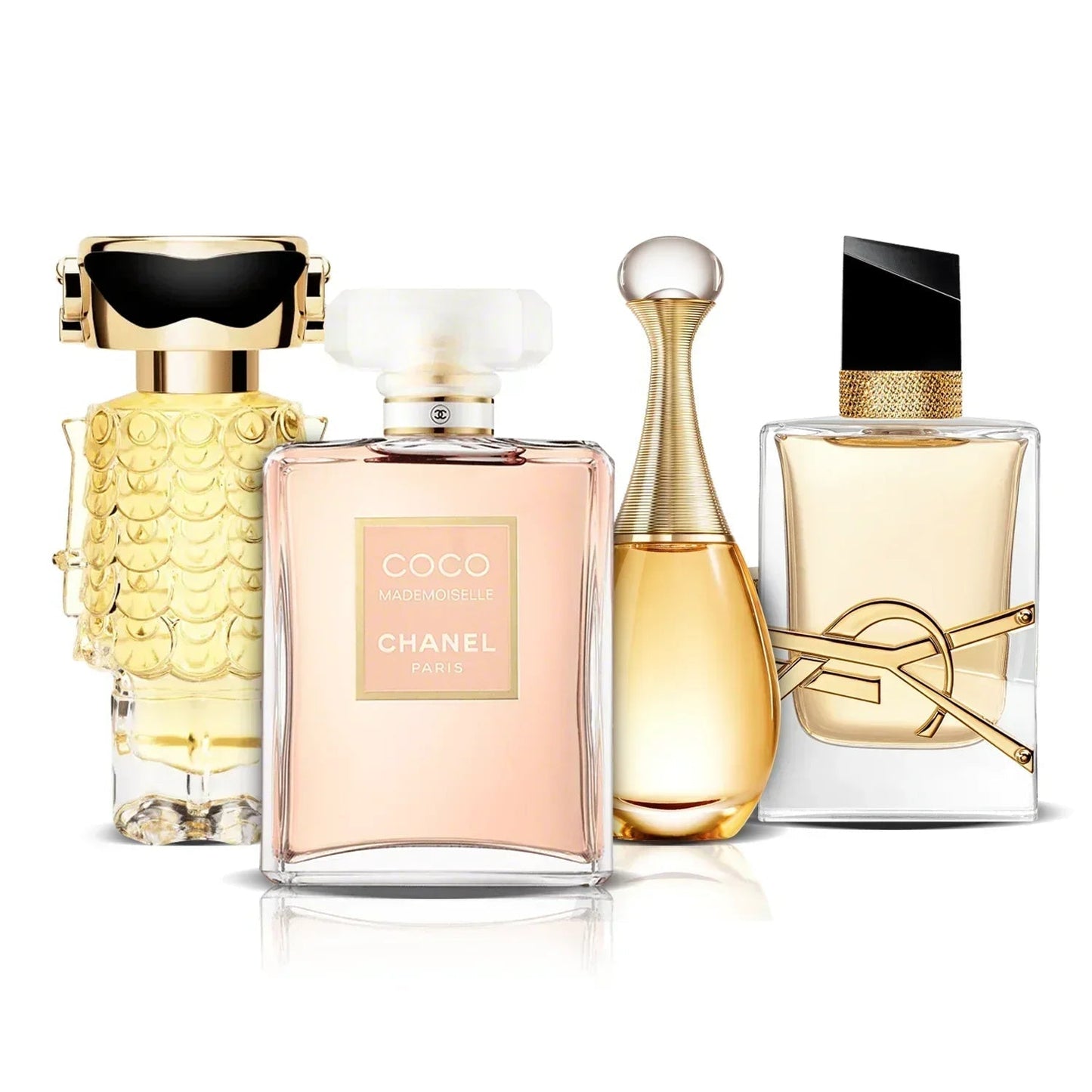Set de 4 Perfumes | Fame, Coco Mademoiselle, J'adore i Libre (100 ml)